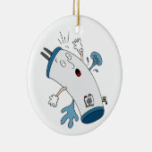 Leaking Water Heater Cartoon Keramisch Ornament (Rechts)