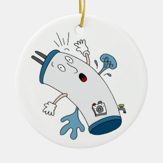 Leaking Water Heater Cartoon Keramisch Ornament