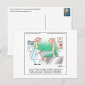 LEAKY GASKET Cartoon Briefkaart april McCallum (Voorkant / Achterkant)