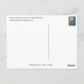 LEAKY GASKET Cartoon Briefkaart april McCallum (Achterkant)