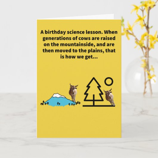 Lean Beef - Birthday Kaart (Gele Bloem)