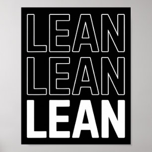 Lean Bodybuilding Workout Motivatie Fitness Gym G Poster