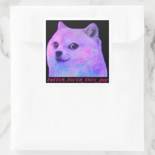 Lean Doge Vierkante Sticker (Tas)