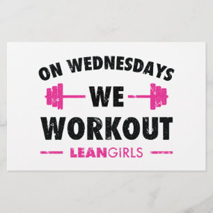 Lean Girls op woensdag werken we Flyer