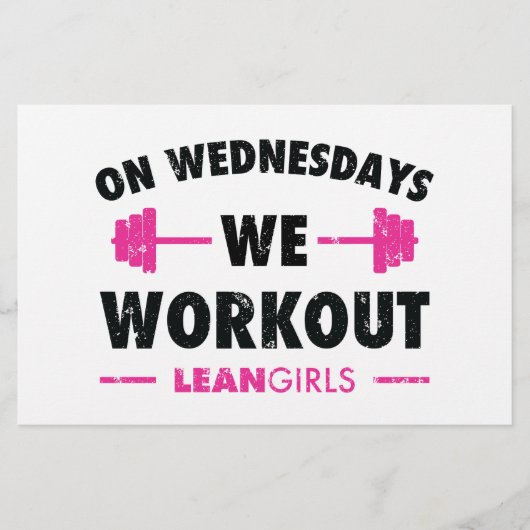 Lean Girls op woensdag werken we Flyer (Voorkant)