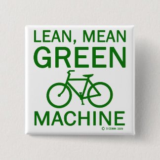 Lean Green Mean Machine Vierkante Button 5,1 Cm