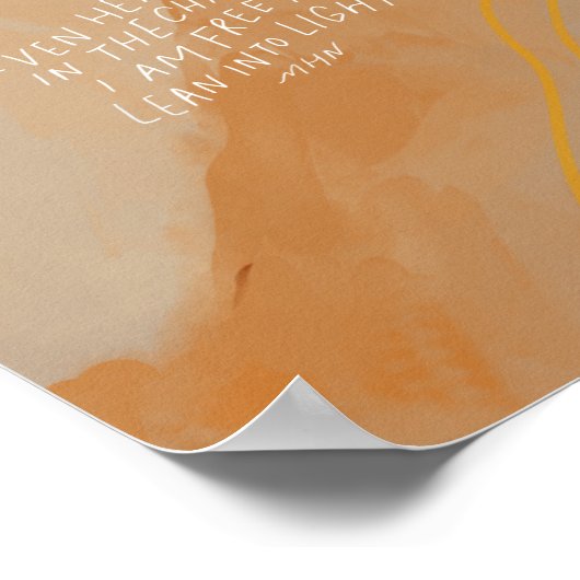 Lean in Light - Inspirerend prijsopgave positieve  Poster (Hoek)