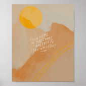 Lean in Light - Inspirerend prijsopgave positieve  Poster (Voorkant)