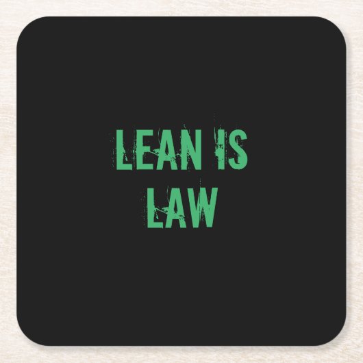 Lean is Law Fitness Personal Trainer Bodybuilding Kartonnen Onderzetters (Voorkant)