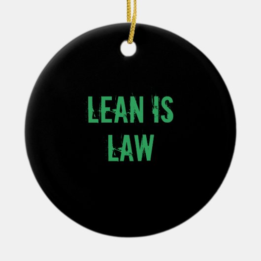 Lean is Law Fitness Personal Trainer Bodybuilding Keramisch Ornament (Voorkant)
