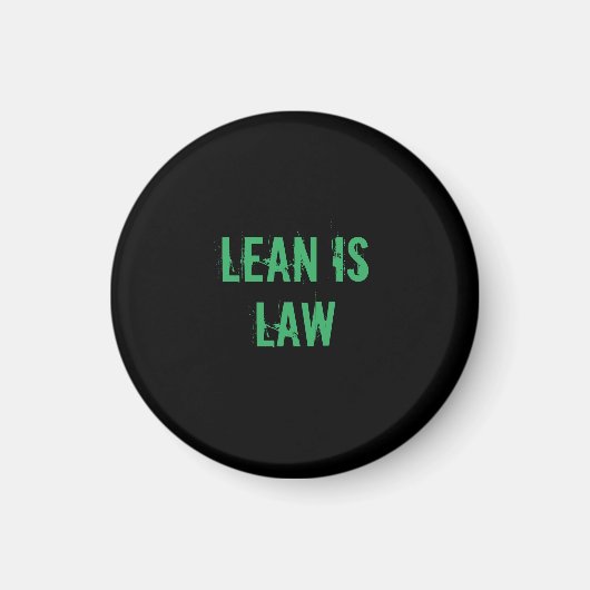 Lean is Law Fitness Personal Trainer Bodybuilding Magneet (Voorkant)