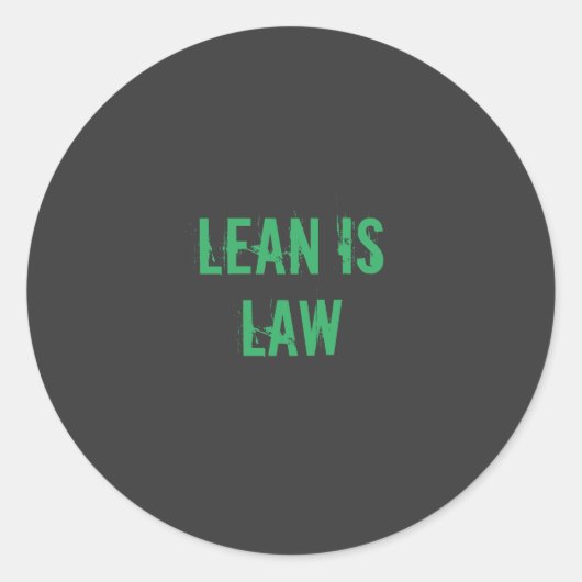 Lean is Law Fitness Personal Trainer Bodybuilding Ronde Sticker (Voorkant)