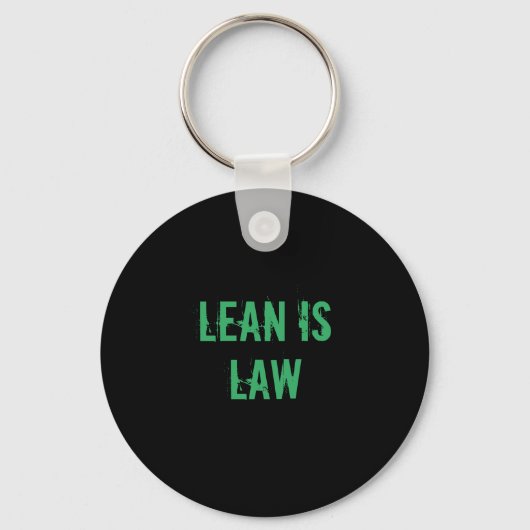 Lean is Law Fitness Personal Trainer Bodybuilding Sleutelhanger (Voorkant)