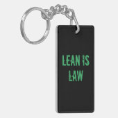 Lean is Law Fitness Personal Trainer Bodybuilding Sleutelhanger (Voorkant Links)