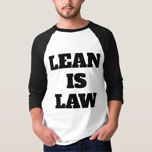 Lean is Law Fitness Personal Trainer Bodybuilding T-shirt (Voorkant)