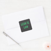 Lean is Law Fitness Personal Trainer Bodybuilding Vierkante Sticker (Envelop)