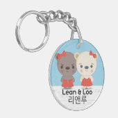 Lean & Loo acryl sleutelhanger (Voorkant Links)