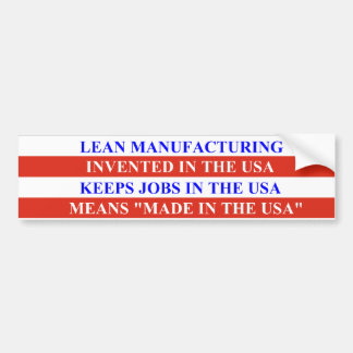 Lean Manufacturing Bumpersticker