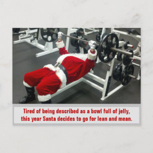Lean & Mean Santa - Gekke kerstfeest Feestdagenkaart