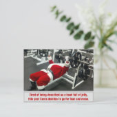 Lean & Mean Santa - Gekke kerstfeest Feestdagenkaart (Staand voorkant)