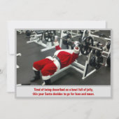 Lean & Mean Santa - Grappig Gekke Grap Kerst Kaart (Voorkant)