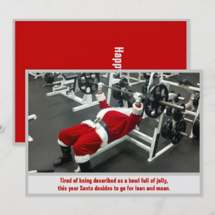 Lean & Mean Santa - Grappig Gekke Grap Kerst Kaart
