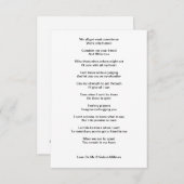 "Lean On Me" gedicht Informatiekaartje (Voorkant / Achterkant)