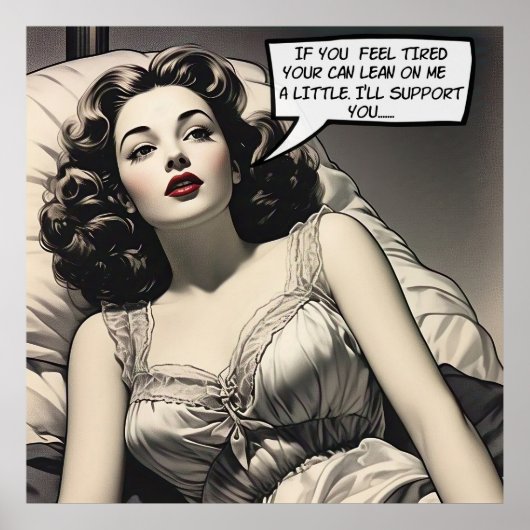 Lean On Me Romance Comic Poster uit de jaren vijft (Voorkant)