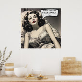 Lean On Me Romance Comic Poster uit de jaren vijft (Keuken)