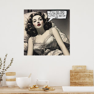 Lean On Me Romance Comic Poster uit de jaren vijft