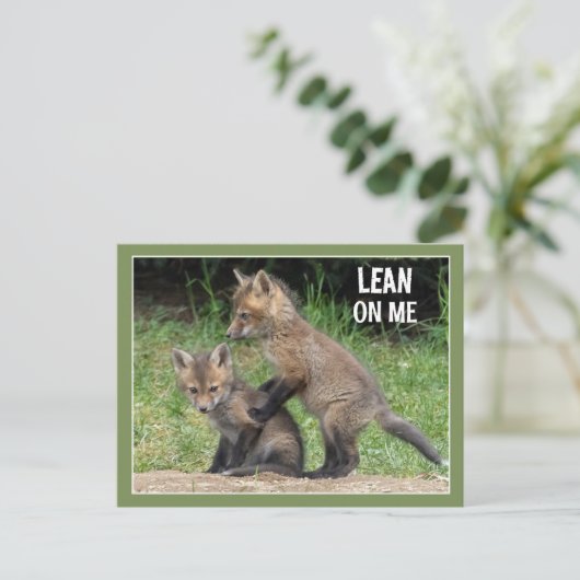 Lean on me Text Briefkaart (Staand voorkant)