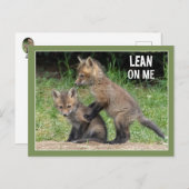 Lean on me Text Briefkaart (Voorkant / Achterkant)