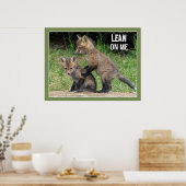 Lean on me Text Poster (Keuken)