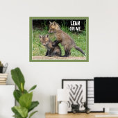 Lean on me Text Poster (Thuiskantoor)