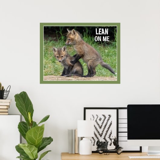 Lean on me Text Poster (Thuiskantoor)