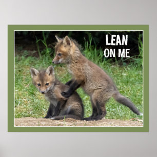 Lean on me Text Poster