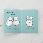 Lean op me, als je je neervoelt kaart (Binnen)