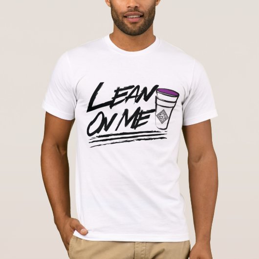 Lean op me dubbelbeker T-shirt (Voorkant)