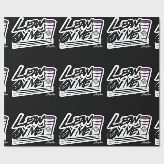 Lean op m'n dubbelbeker matte wrappingpapier cadeaupapier (Vlak)