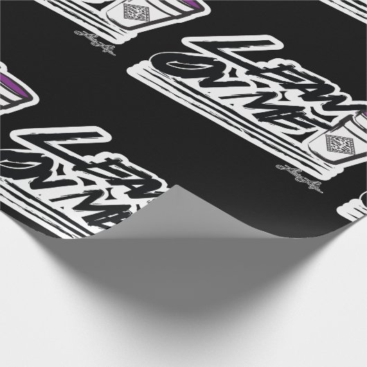 Lean op m'n dubbelbeker matte wrappingpapier cadeaupapier (Hoek)