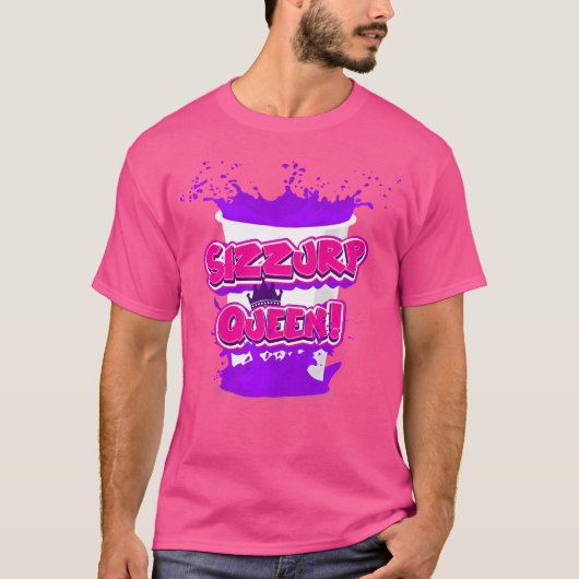 Lean Paarse Drink Codeine Syrup Sizzurp Queen Hip T-shirt (Voorkant)