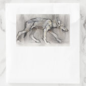Lean Pup Rechthoekige Sticker (Tas)