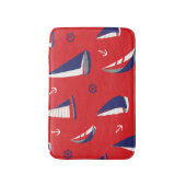 Lean Sailboat Pattern Badmat (Voorkant Verticaal)