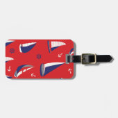 Lean Sailboat Pattern Bagagelabel (Voorkant horizontaal)