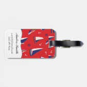 Lean Sailboat Pattern Bagagelabel (Achterkant horizontaal)