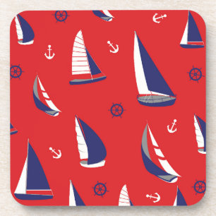 Lean Sailboat Pattern Bier Onderzetter