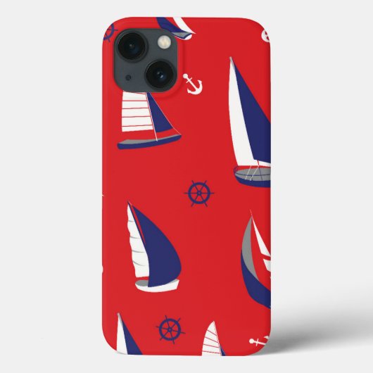 Lean Sailboat Pattern Case-Mate iPhone Case (Achterkant)