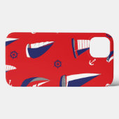Lean Sailboat Pattern Case-Mate iPhone Case (Achterkant (horizontaal))
