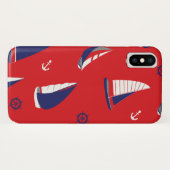 Lean Sailboat Pattern Case-Mate iPhone Case (Achterkant (horizontaal))