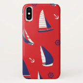 Lean Sailboat Pattern Case-Mate iPhone Case (Achterkant)